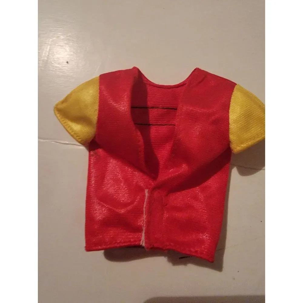 Vintage Barbie Ken Skipper Doll Accessory Clothing Red Checkered Shirt VTG
